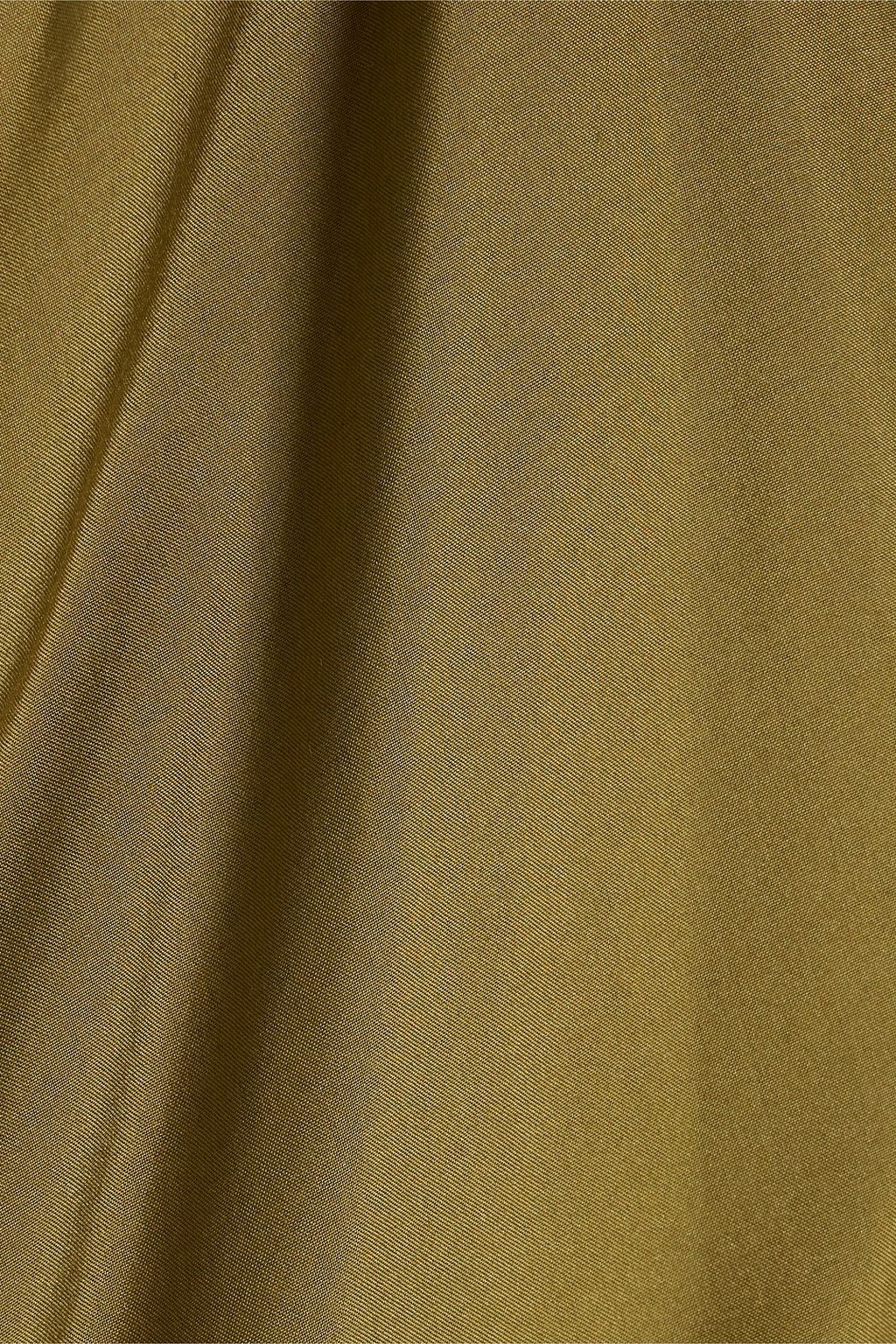 VALENTINO GARAVANI 드레이프 컷아웃 실크 셔츠