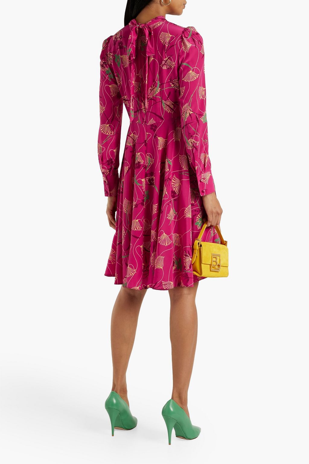 VALENTINO GARAVANI Printed silk crepe de chine dress