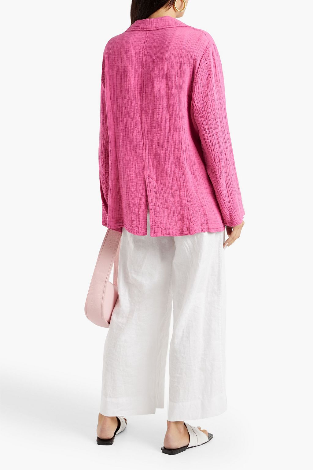 RAQUEL ALLEGRA Cotton-cloqué blazer