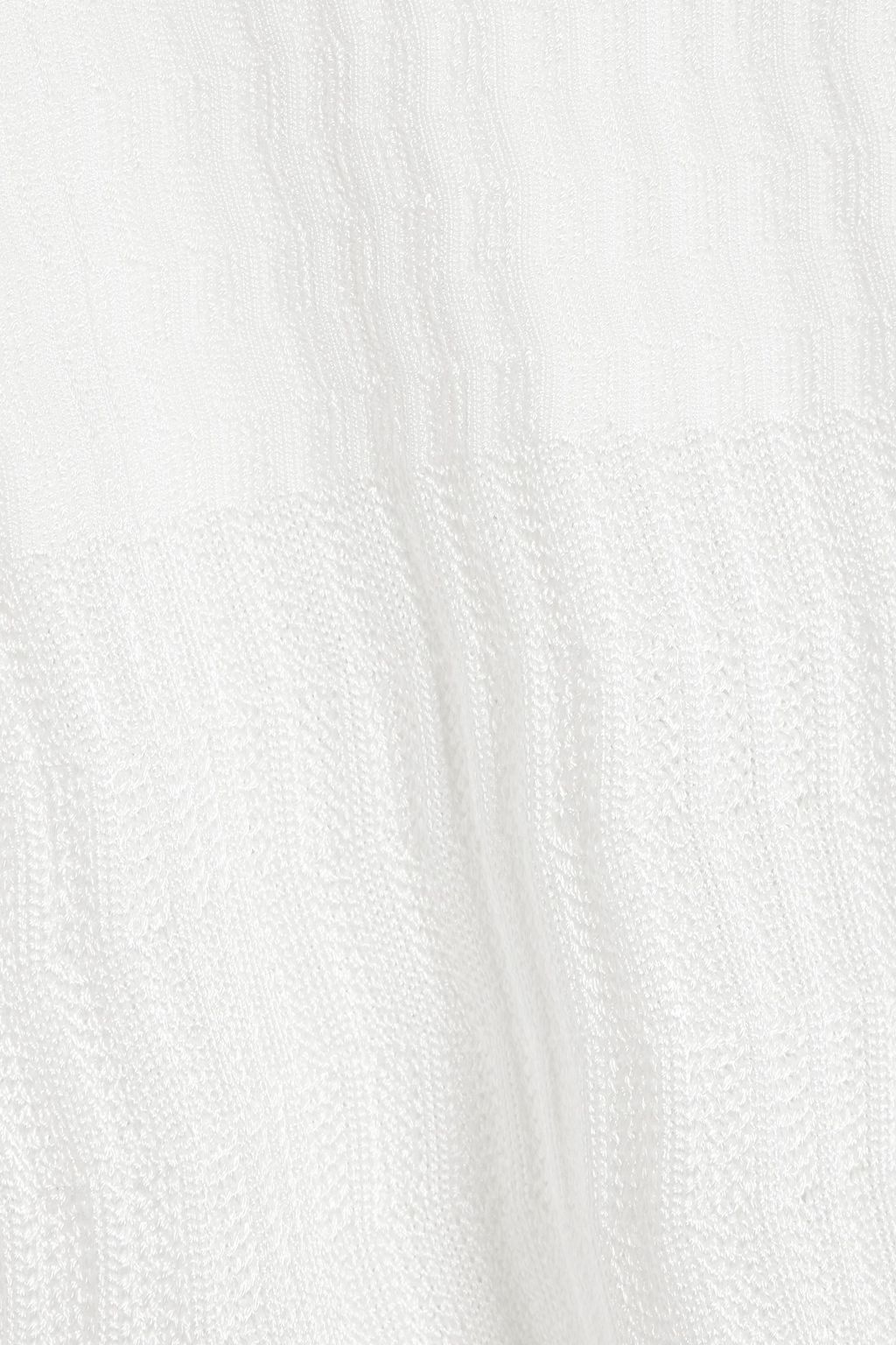 ALAÏA Pointelle-knit mini dress
