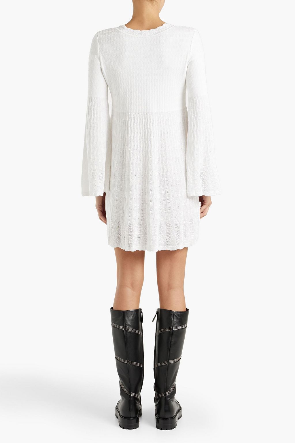 ALAÏA Pointelle-knit mini dress
