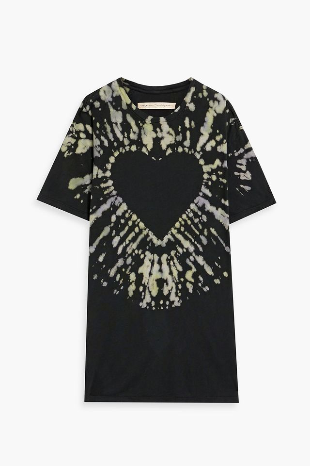 Tie-dyed cotton-jersey mini dress