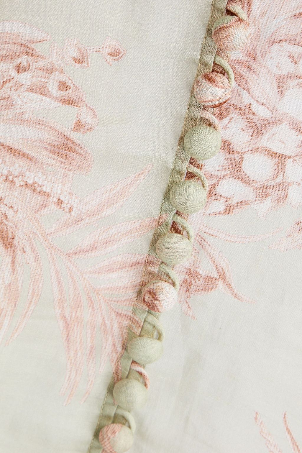 ZIMMERMANN Bluse aus Ramie-Voile mit floralem Print