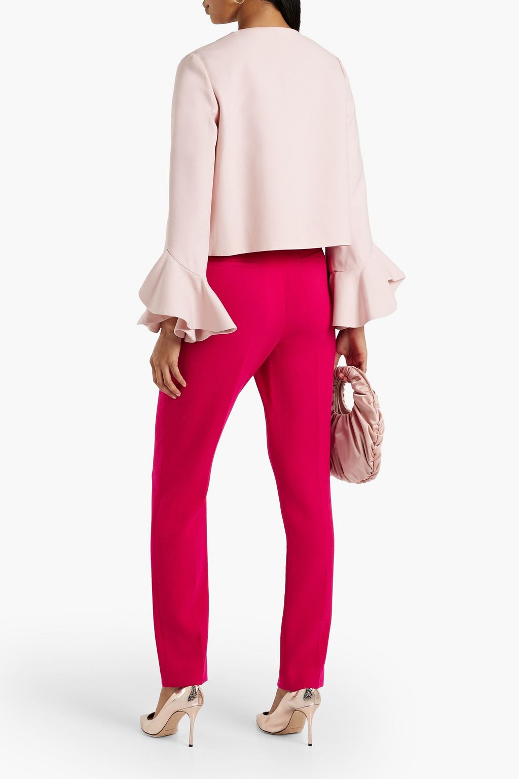 VALENTINO GARAVANI Ruffled wool and silk-blend jacket