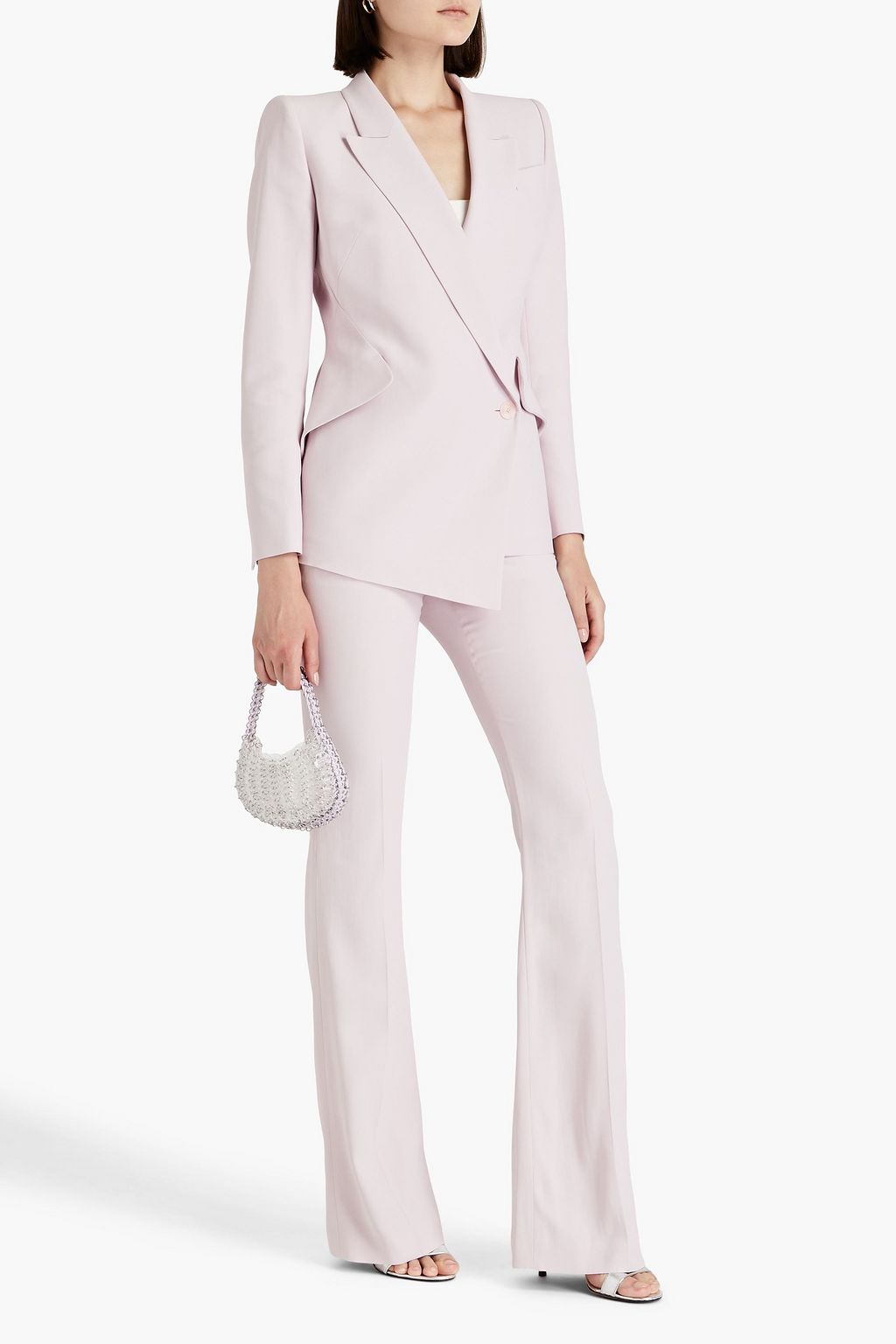 MCQUEEN Asymmetric crepe blazer