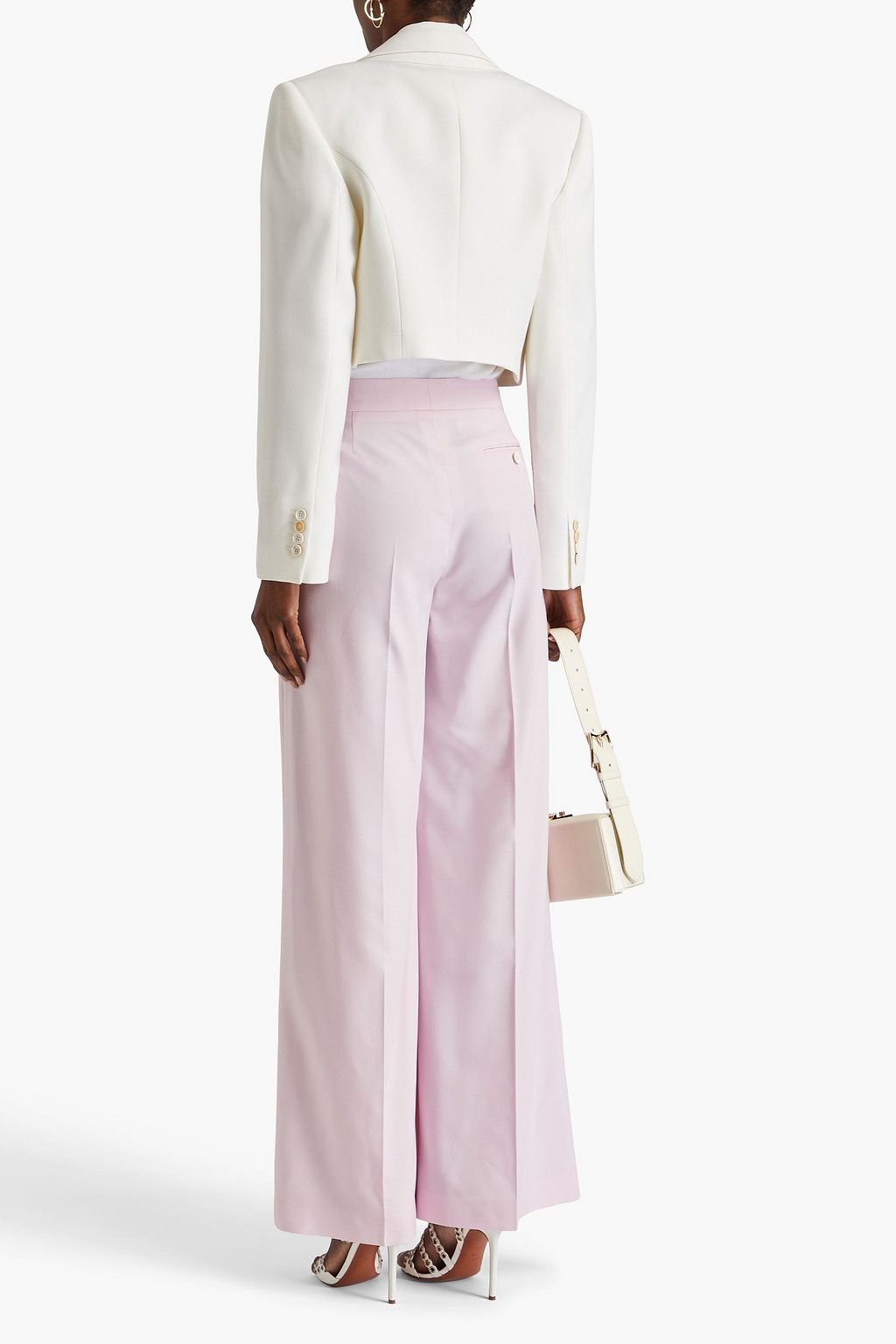 MCQUEEN Jeans mit weitem Bein aus Wolle