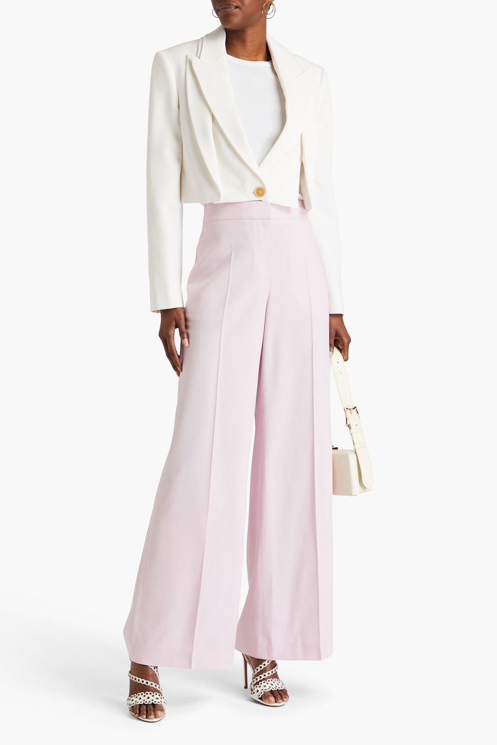 MCQUEEN Jeans mit weitem Bein aus Wolle