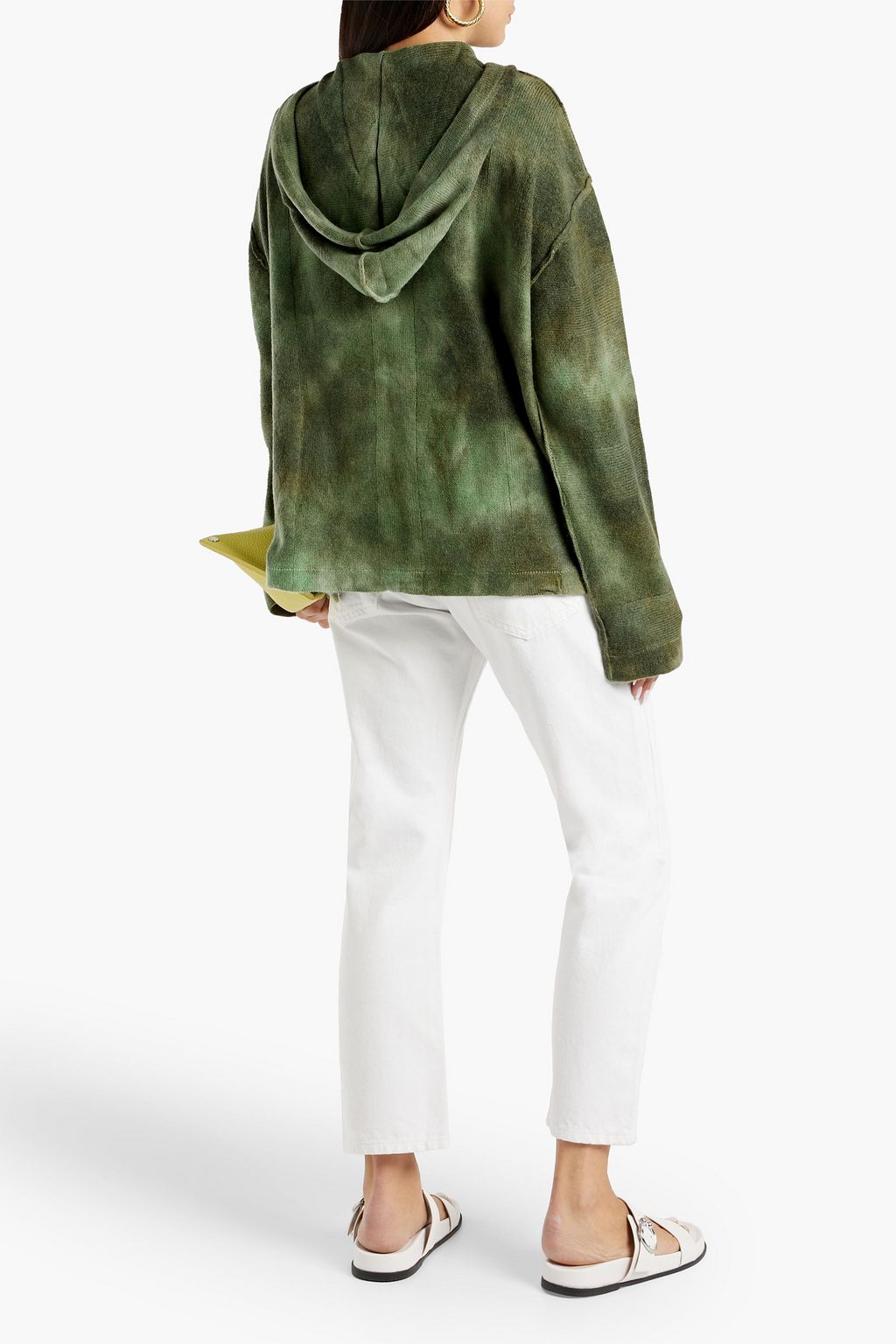 RAQUEL ALLEGRA Bonfire tie-dyed merino wool and cashmere-blend hoodie