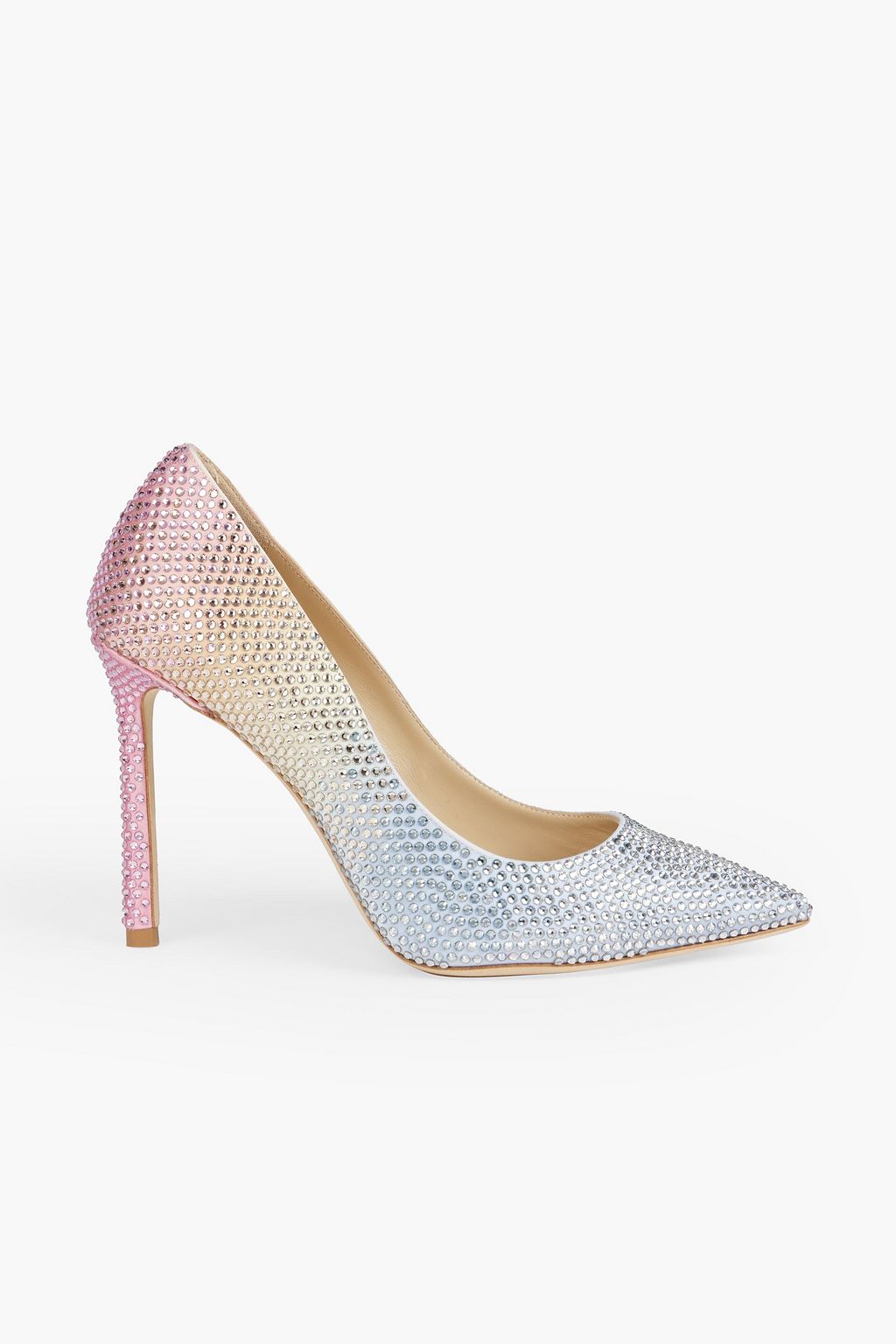 Romy  dégradé crystal embellished satin pumps