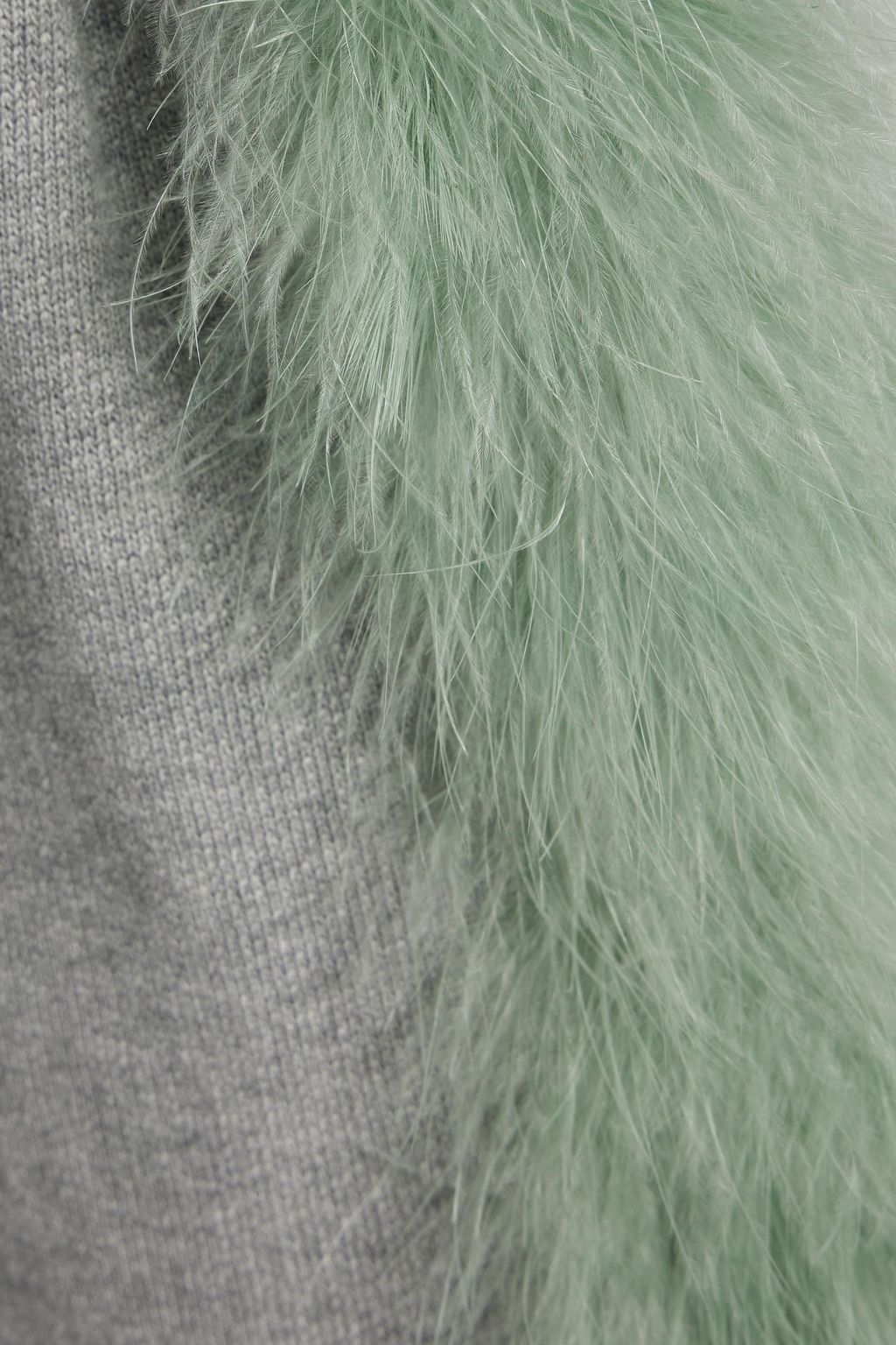 DRIES VAN NOTEN Faux fur-trimmed French cotton-terry track pants
