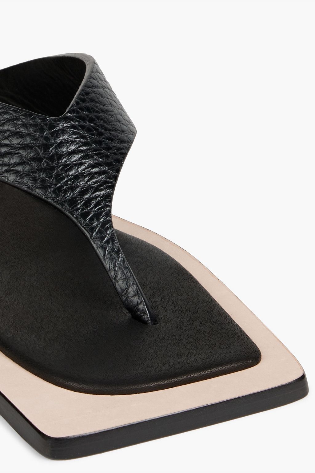 MIISTA Valeria pebbled-leather wedge mules