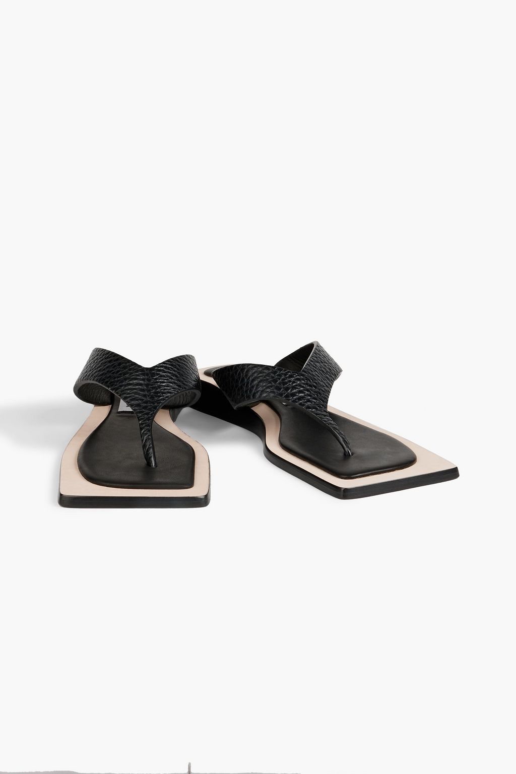 MIISTA Valeria pebbled-leather wedge mules