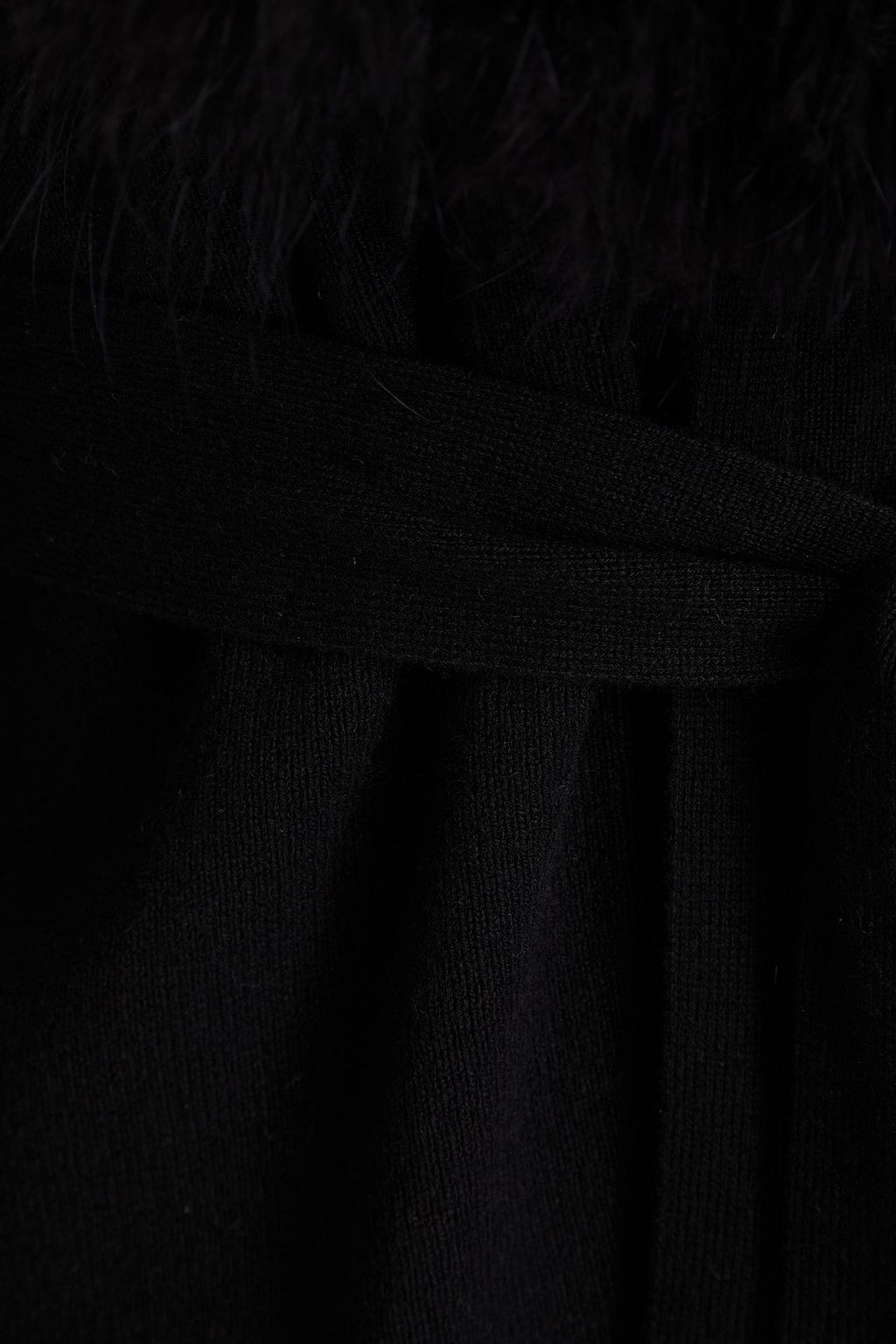 MAGDA BUTRYM Cardigan aus einer Kaschmirmischung mit Federn