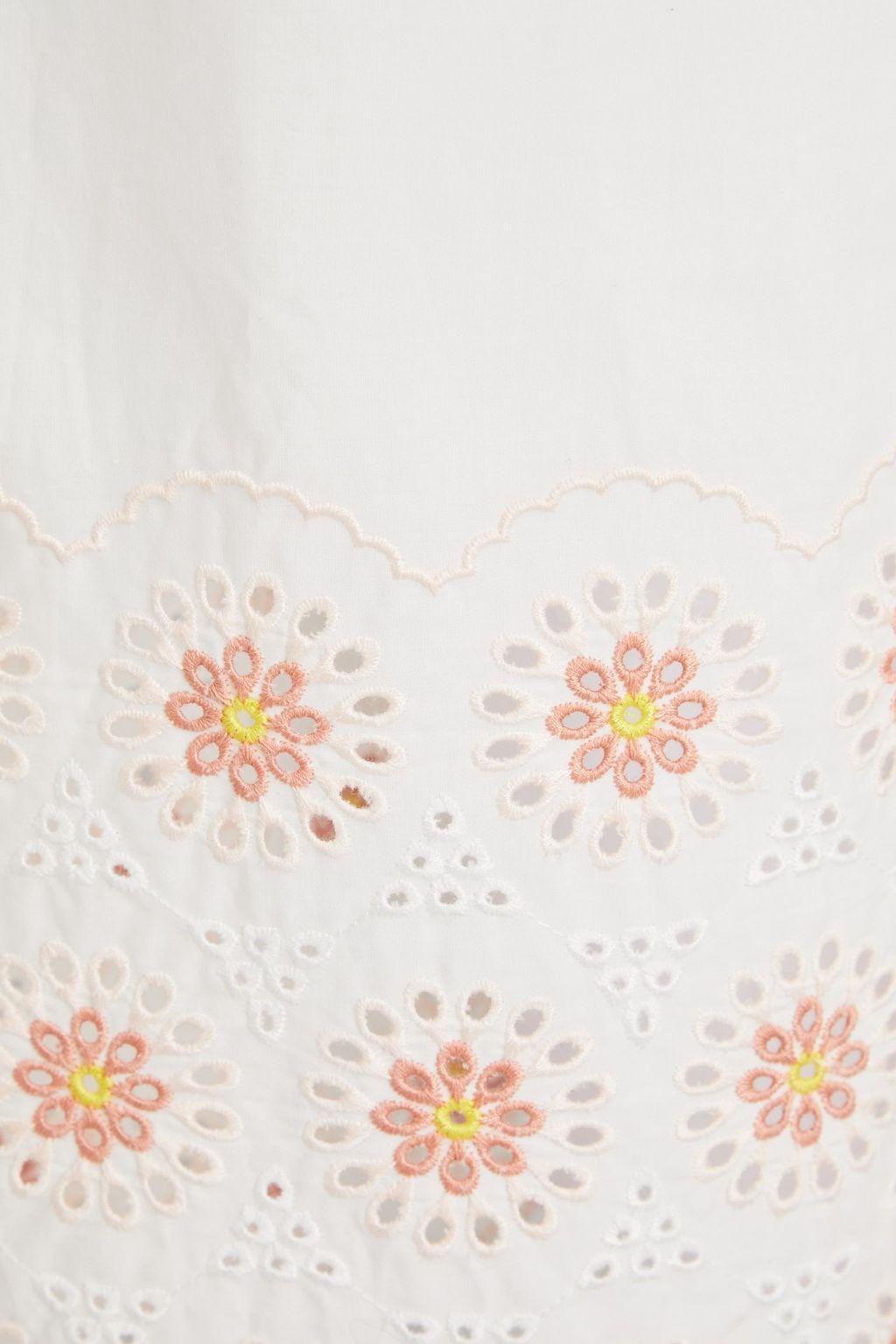 SEE BY CHLOÉ Cropped lace-trimmed cotton wide-leg pants