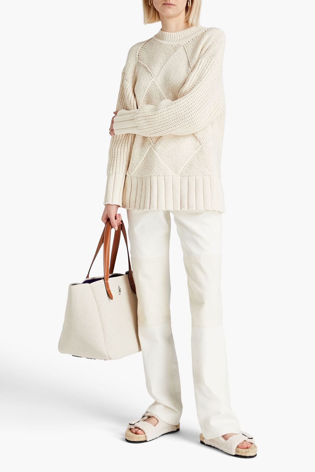 JOSEPH Argyle cotton sweater