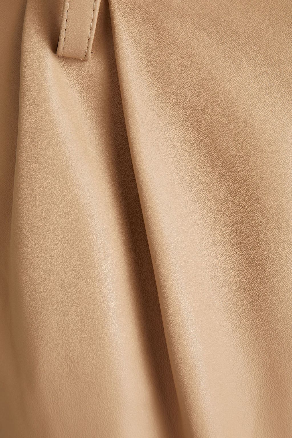 MAGDA BUTRYM Pleated leather tapered pants