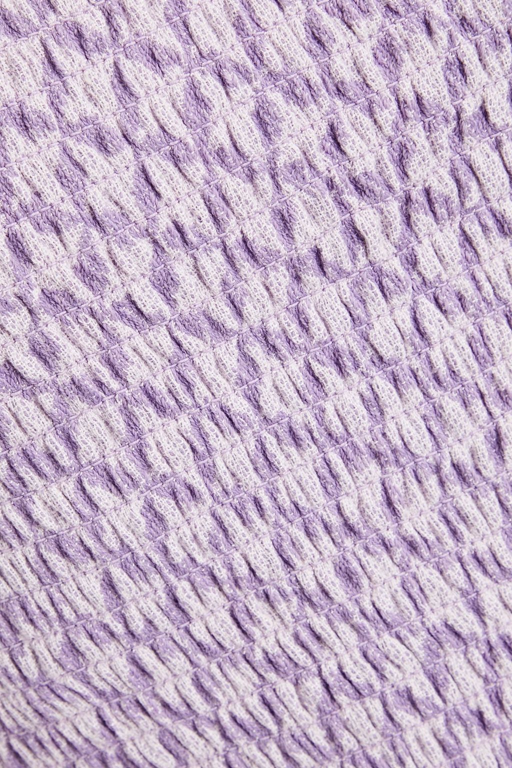 SUMMERY COPENHAGEN Thea shirred cotton-jacquard top