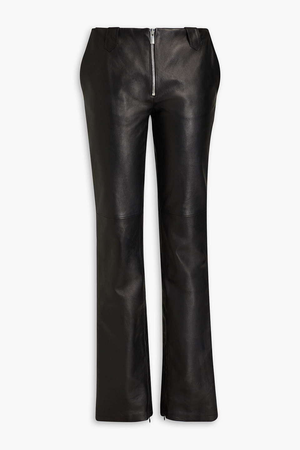 Magda Butrym Leather Bootcut Trousers In Black