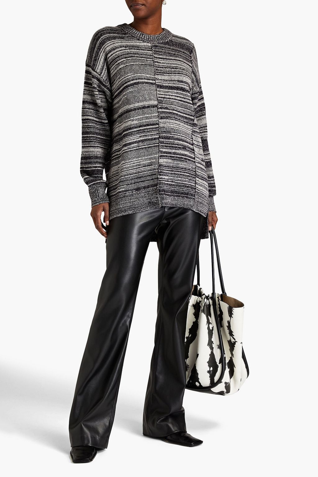 JOSEPH Marled cotton-blend sweater
