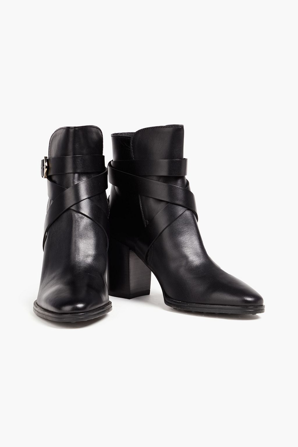 TOD'S Buckled leather ankle boots