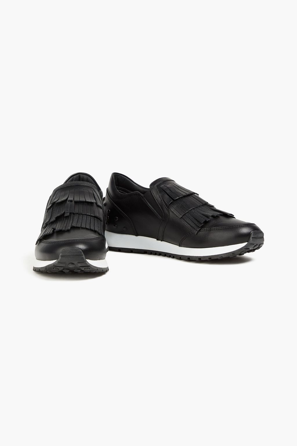 TOD'S Fringed leather sneakers