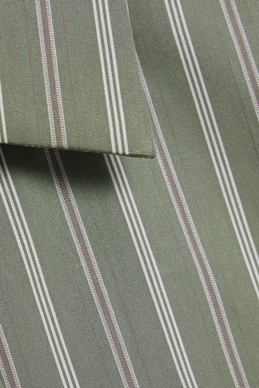 DRIES VAN NOTEN Striped cotton-poplin shirt