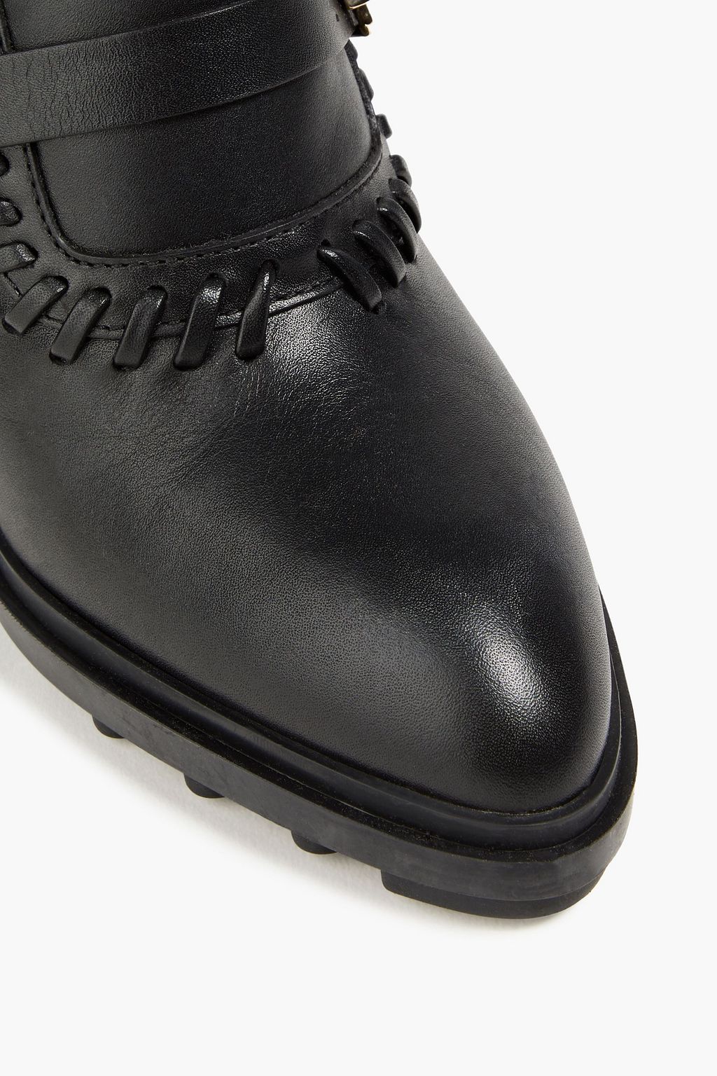 TOD'S Whipstitched leather ankle boots