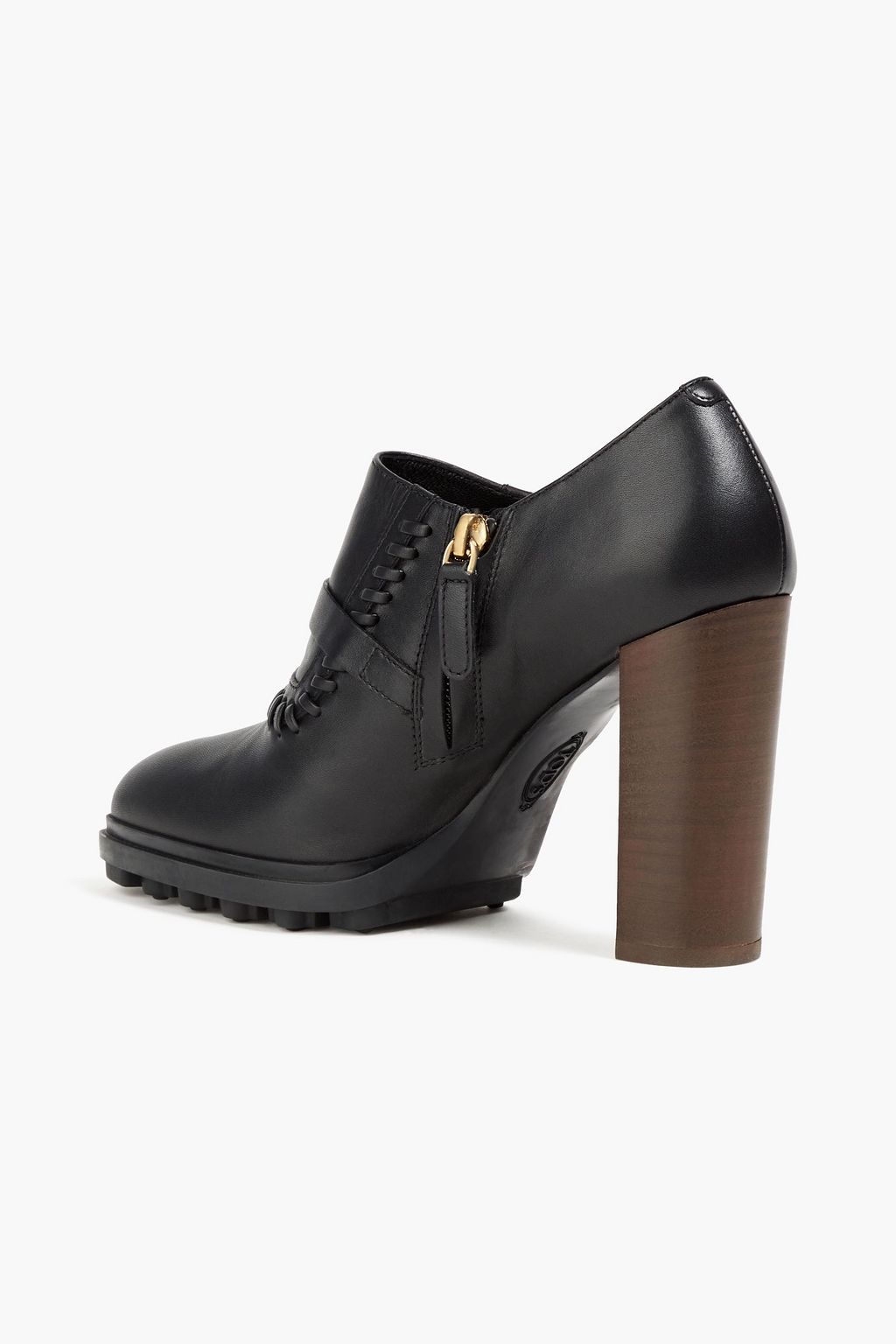 TOD'S Whipstitched leather ankle boots