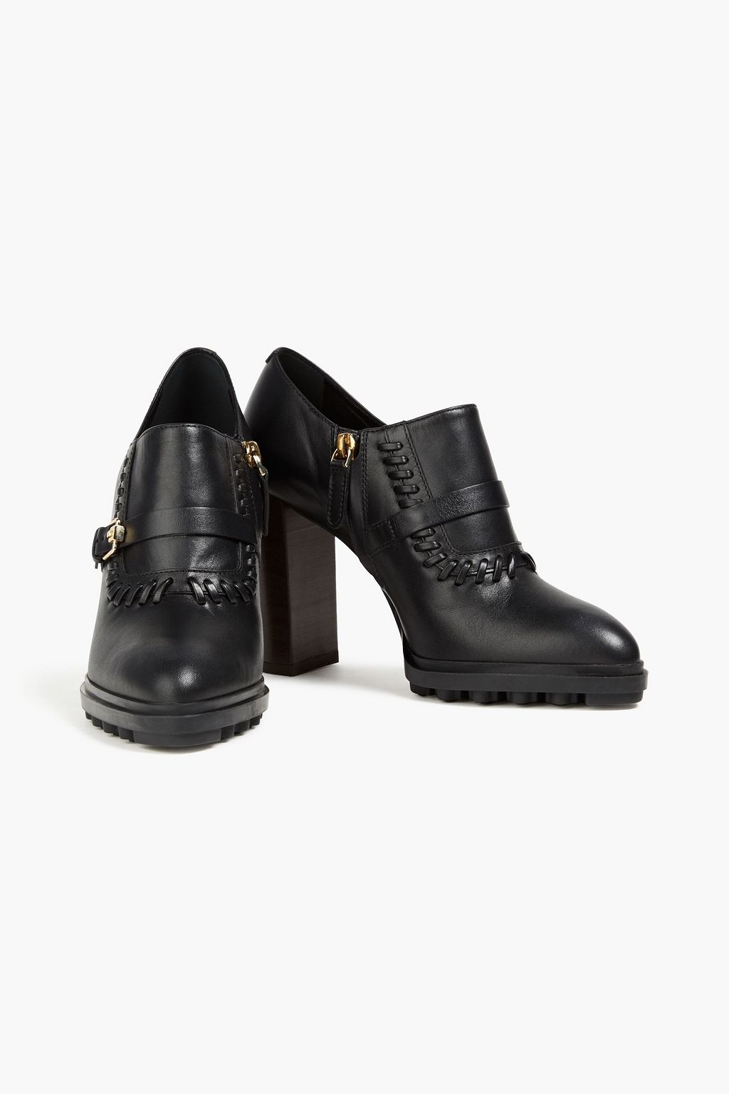TOD'S Whipstitched leather ankle boots