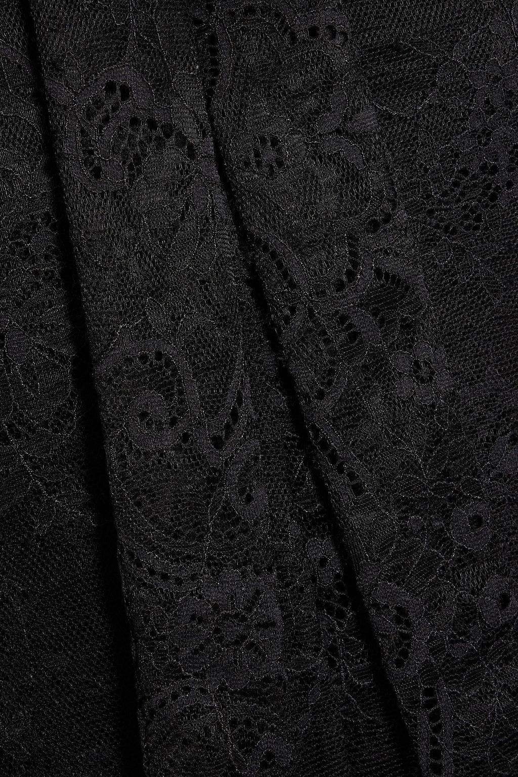 OSCAR DE LA RENTA Pussy-bow silk-lace top