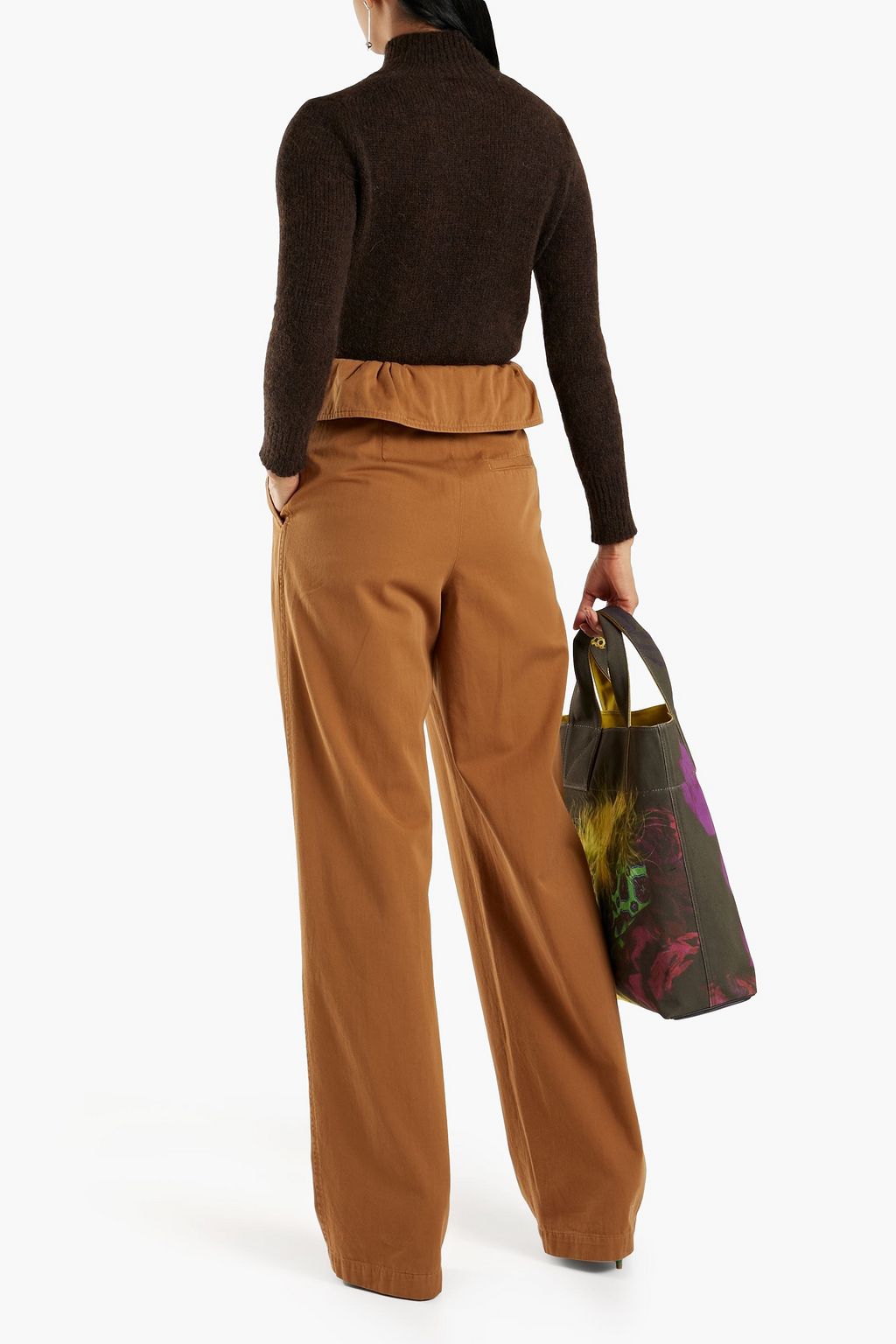 DRIES VAN NOTEN Brushed alpaca-blend turtleneck sweater