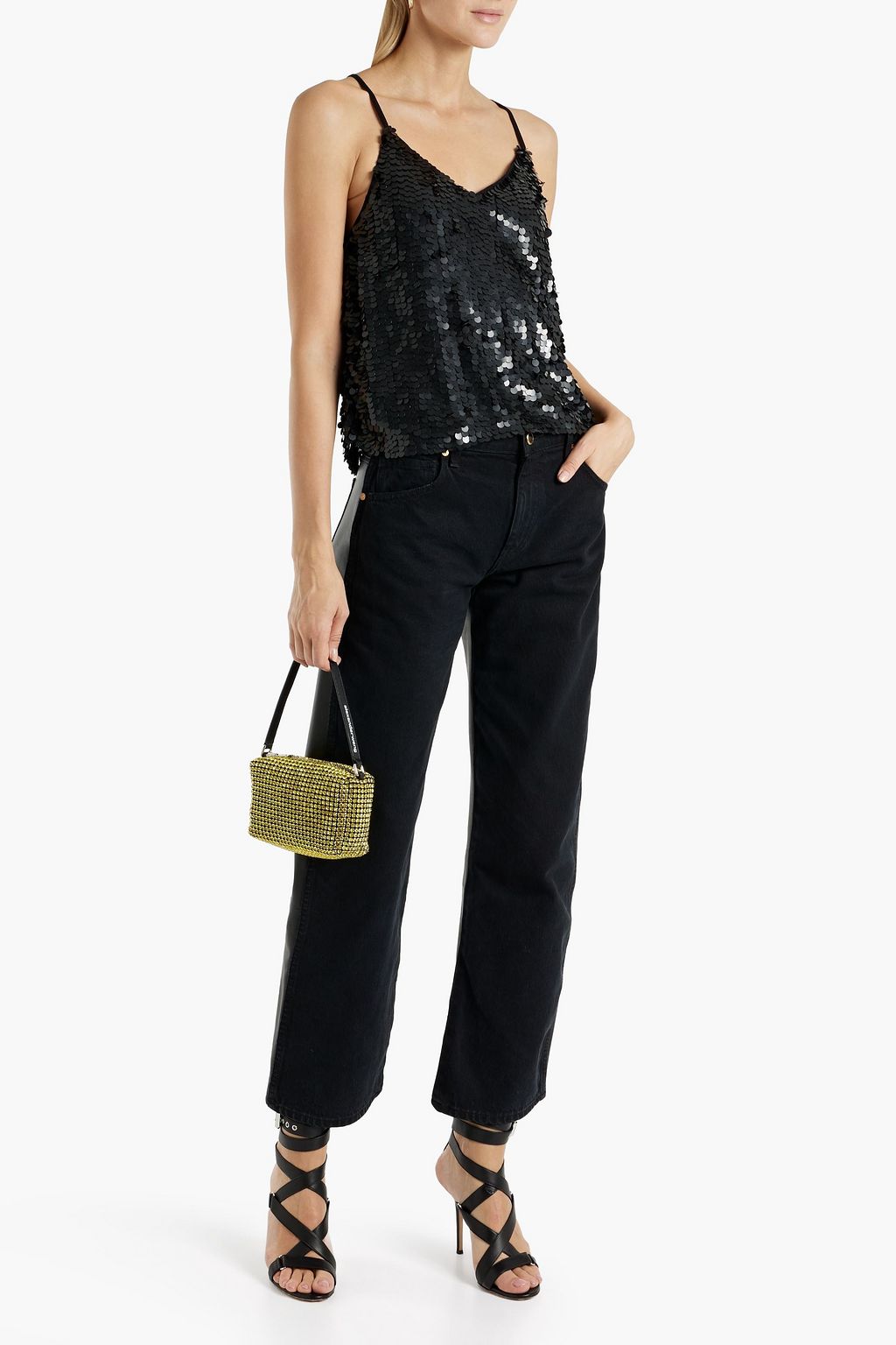 WALTER BAKER Haley sequined mesh camisole