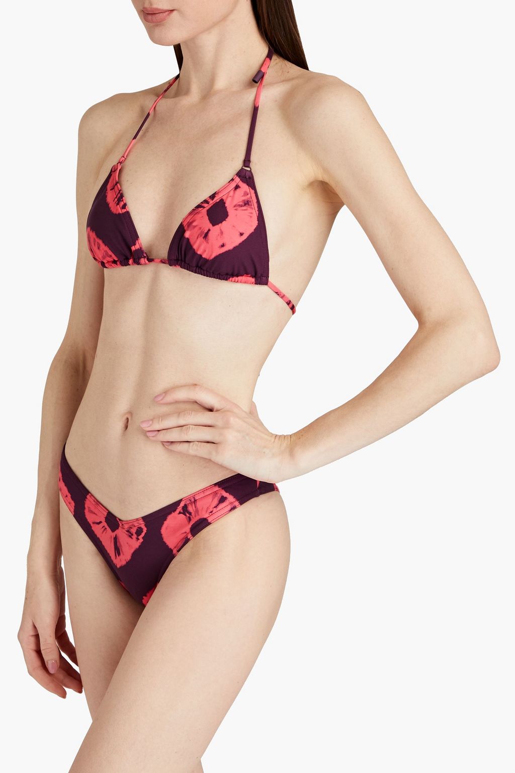 ZIMMERMANN Separates Sculpt Triangel-Bikini-Oberteil mit Batikmuster