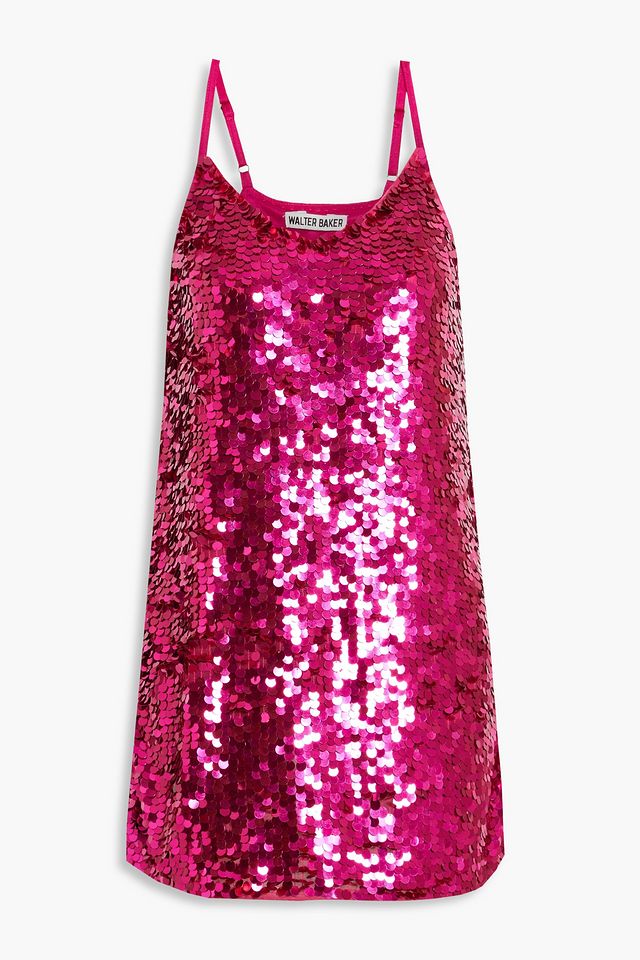 Dolla sequined mesh mini dress