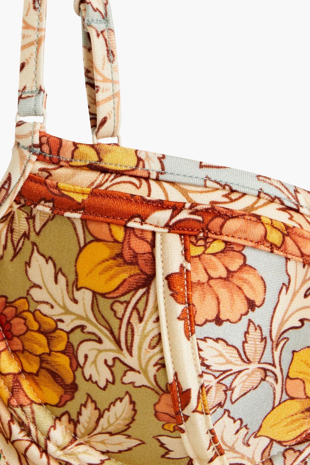 ZIMMERMANN Andie floral-print underwired bikini top