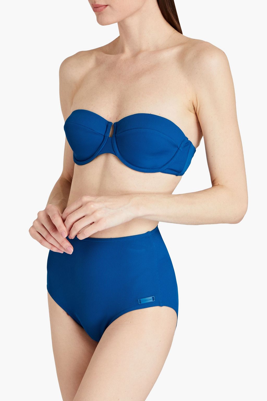 ZIMMERMANN Ribbed underwired bandeau bikini top