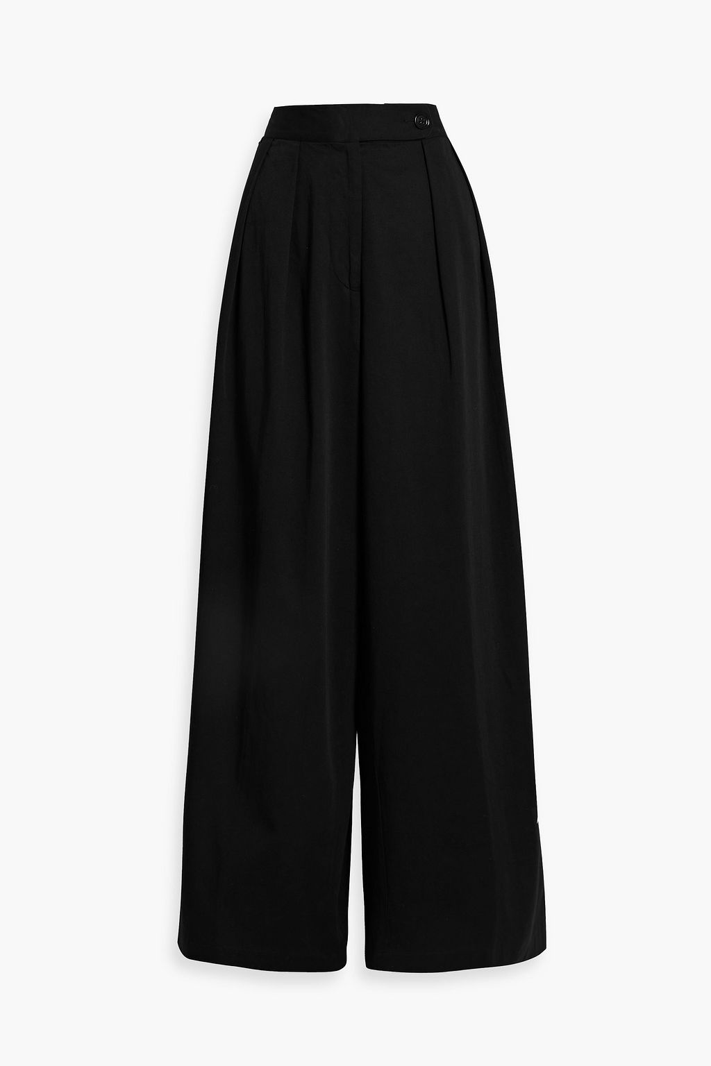 DRIES VAN NOTEN Pleated embellished cotton-twill wide-leg pants | THE ...