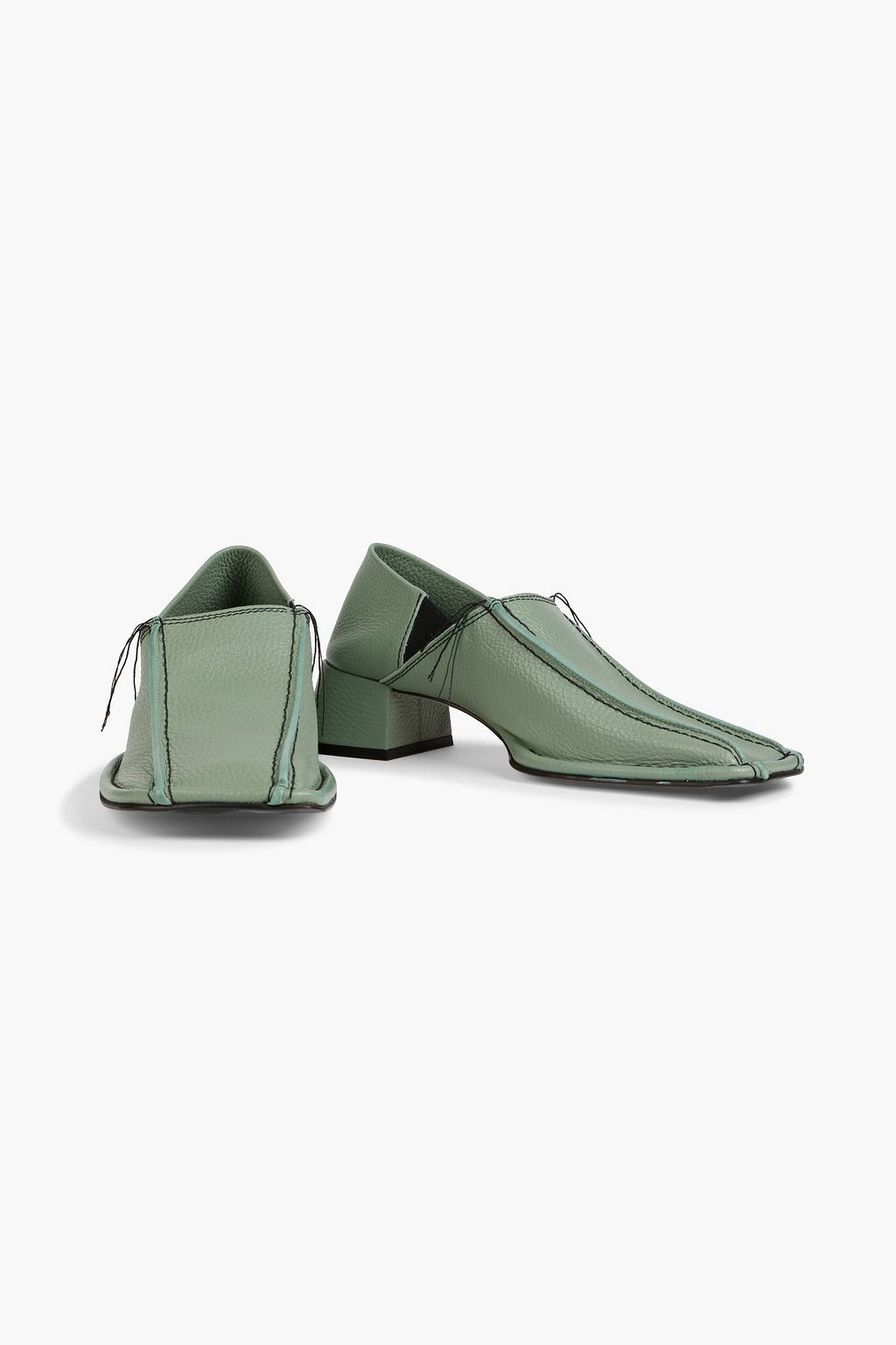 MIISTA Mary Lou pebbled-leather loafers