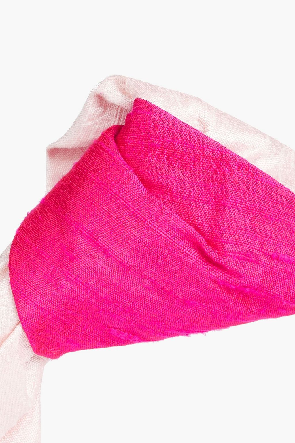EUGENIA KIM Knotted two-tone silk-shantung headband