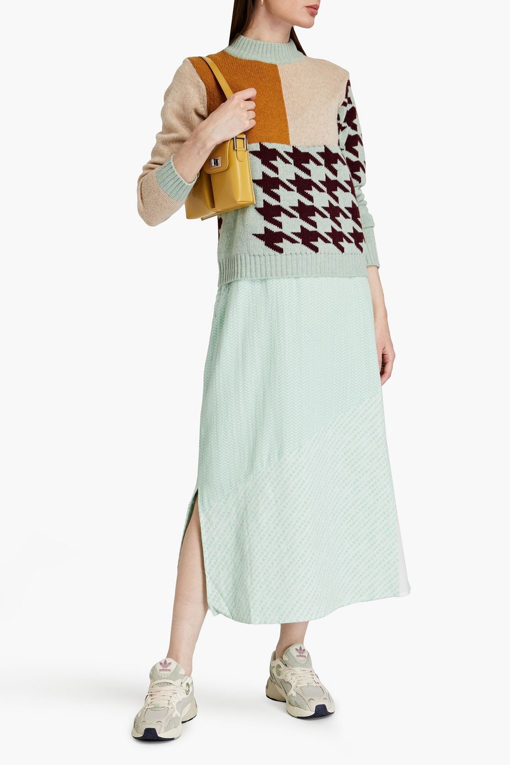 SUMMERY COPENHAGEN Kerry patchwork-effect wool-blend sweater