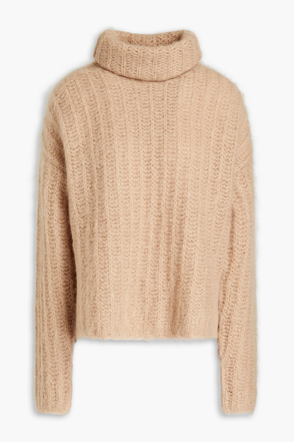 Joseph Ribbed Mohair-blend Turtleneck Sweater In Neutral