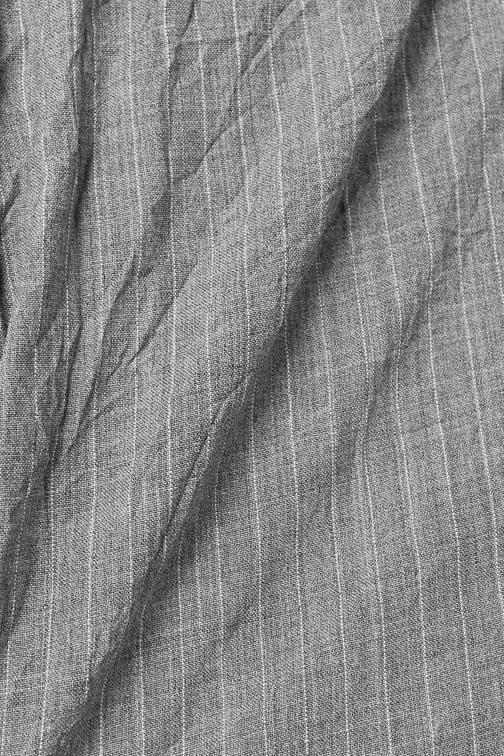 MICHAEL KORS COLLECTION Cropped crinkled pinstriped wool straight-leg pants
