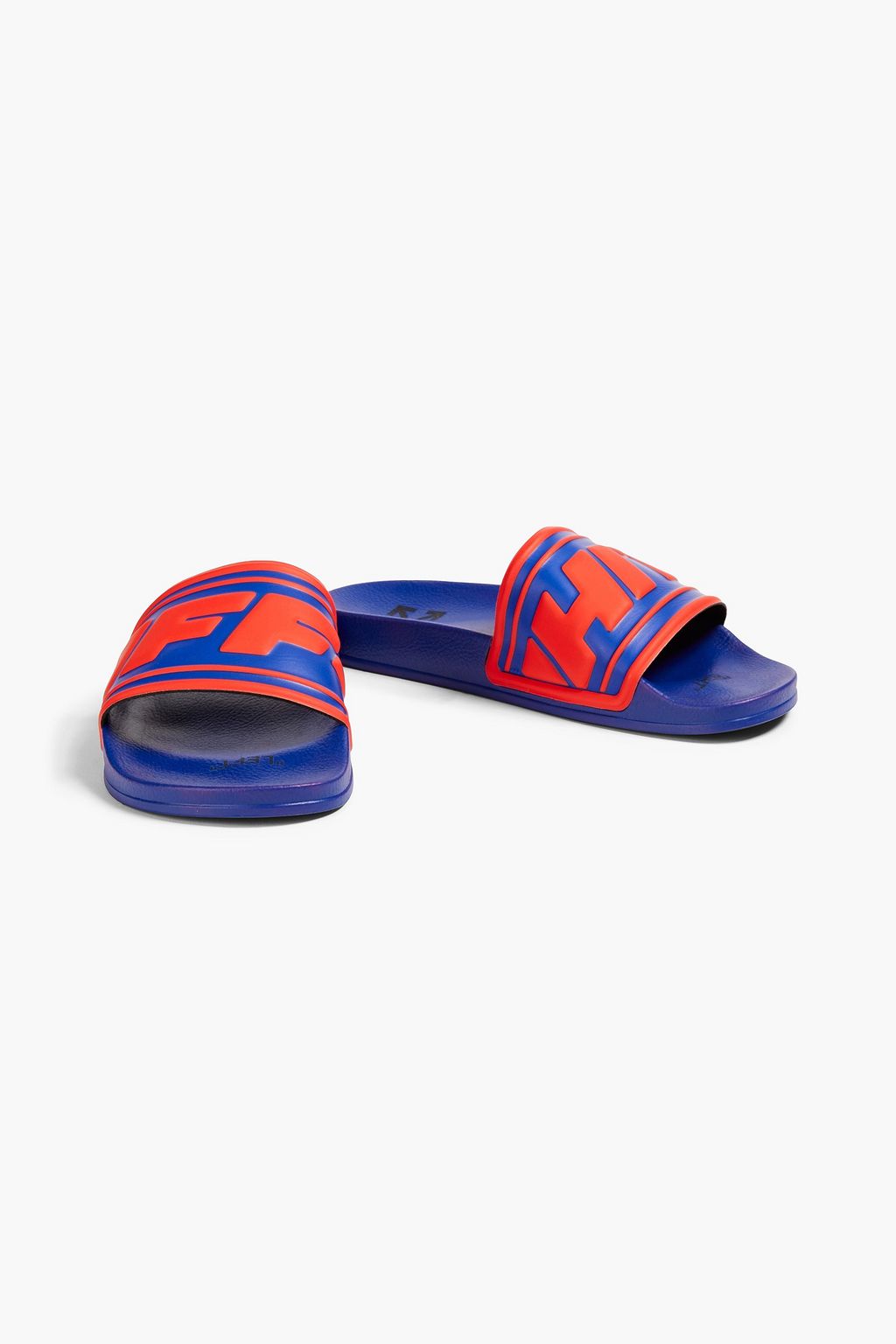 OFF-WHITE™ Logo-embossed faux leather slides