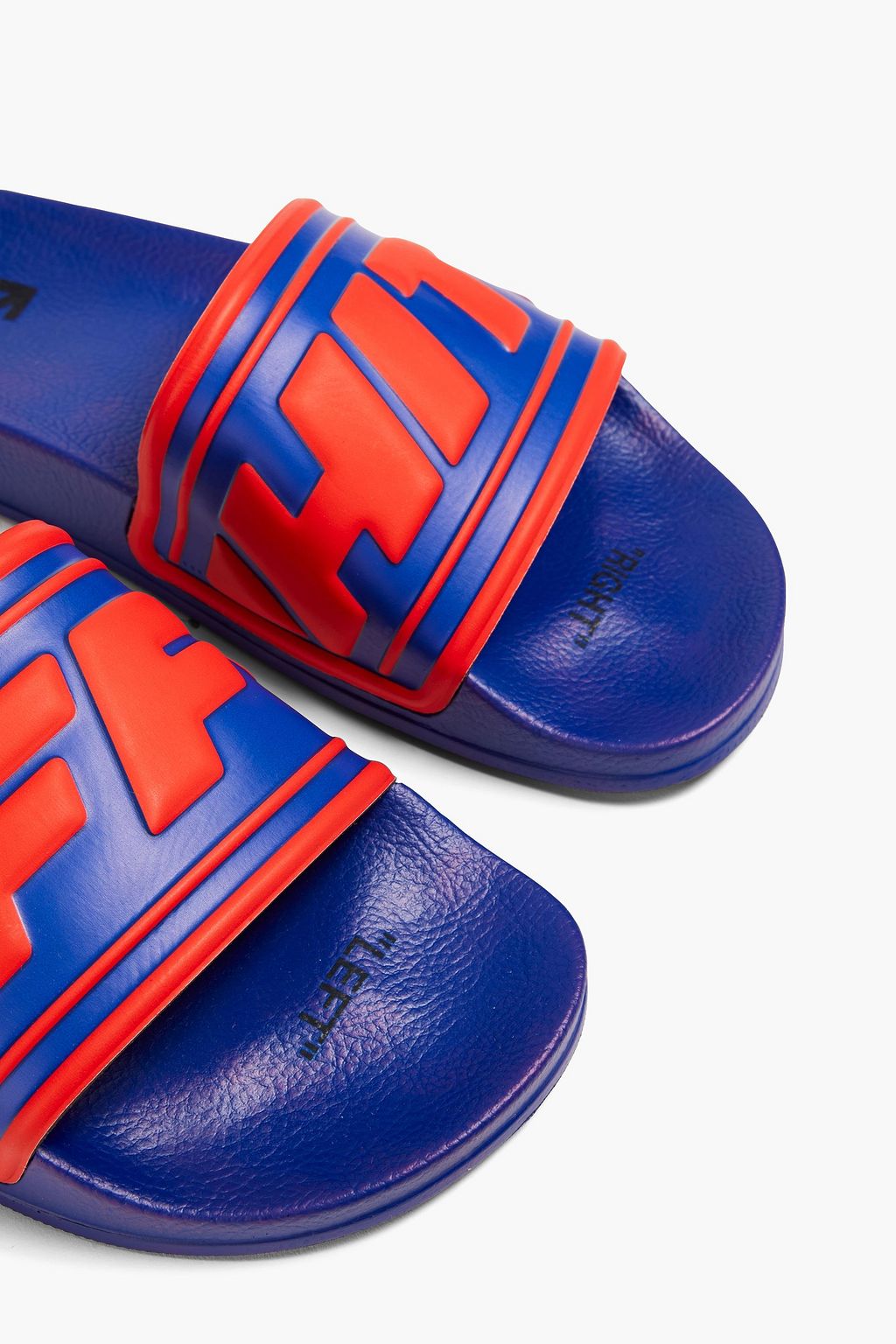 OFF-WHITE™ Logo-embossed faux leather slides