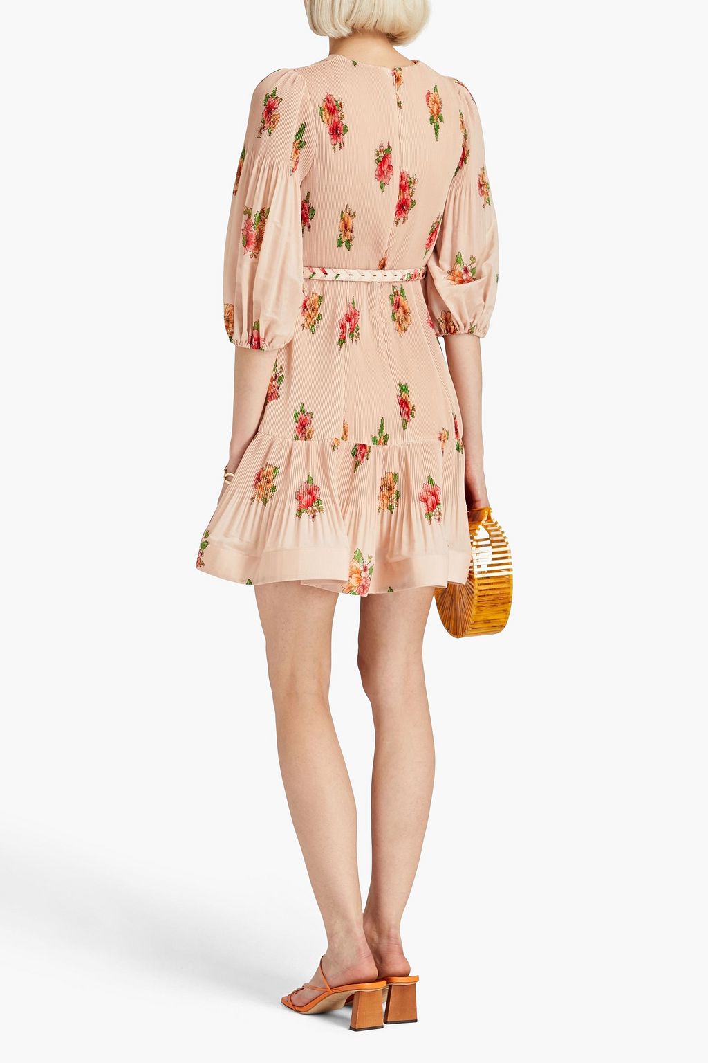 ZIMMERMANN Fluted floralprint mini dress THE