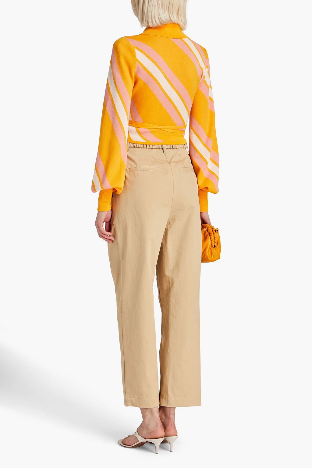 DEREK LAM 10 CROSBY Atto pleated cotton-blend twill wide-leg pants