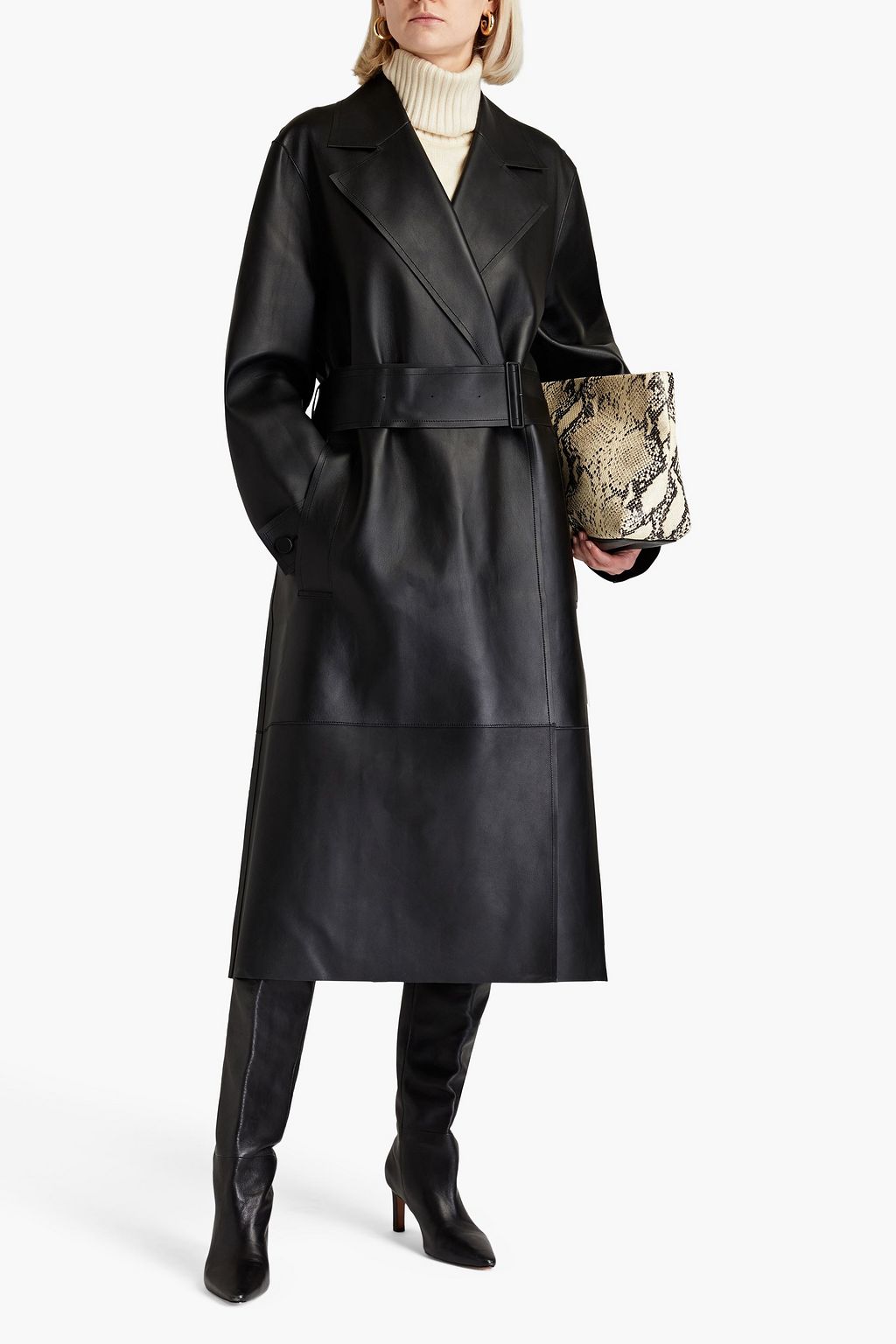 JOSEPH Chari oversized leather trench coat