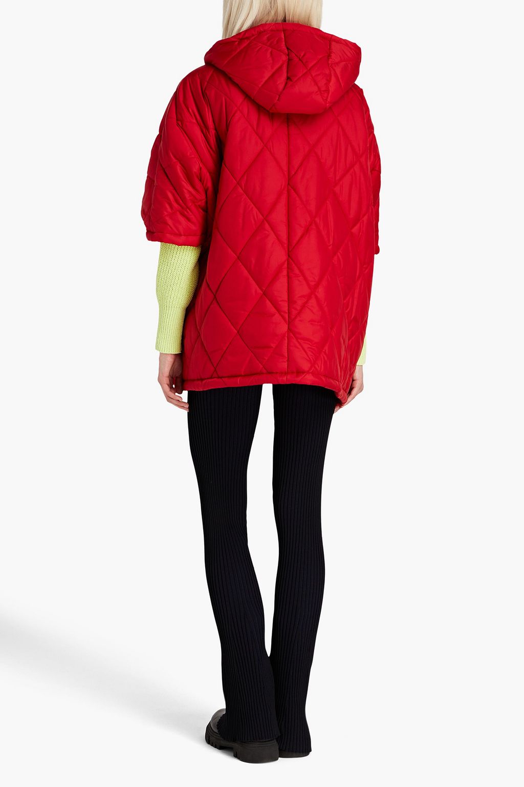 DEREK LAM 10 CROSBY Payton quilted padded shell hooded poncho