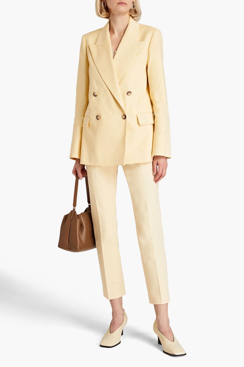 JOSEPH Jaden double-breasted linen-blend twill blazer
