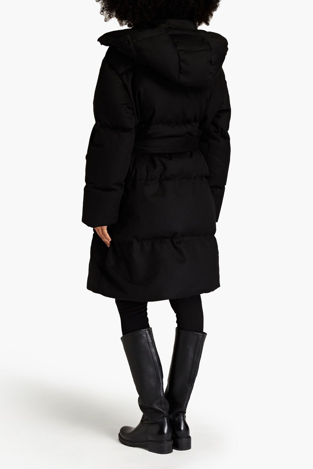 JOSEPH Celida quilted brushed wool, Tencel and cashmere-blend flannel coat